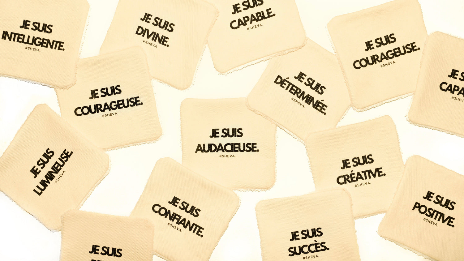 Cotons démaquillants réutilisables à affirmation positive